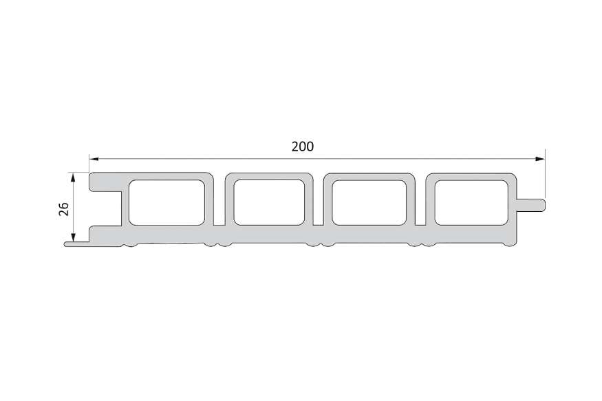 Реечная фасадная панель Ecodecking Скай Коэкструзия Тик купить в Барнауле
