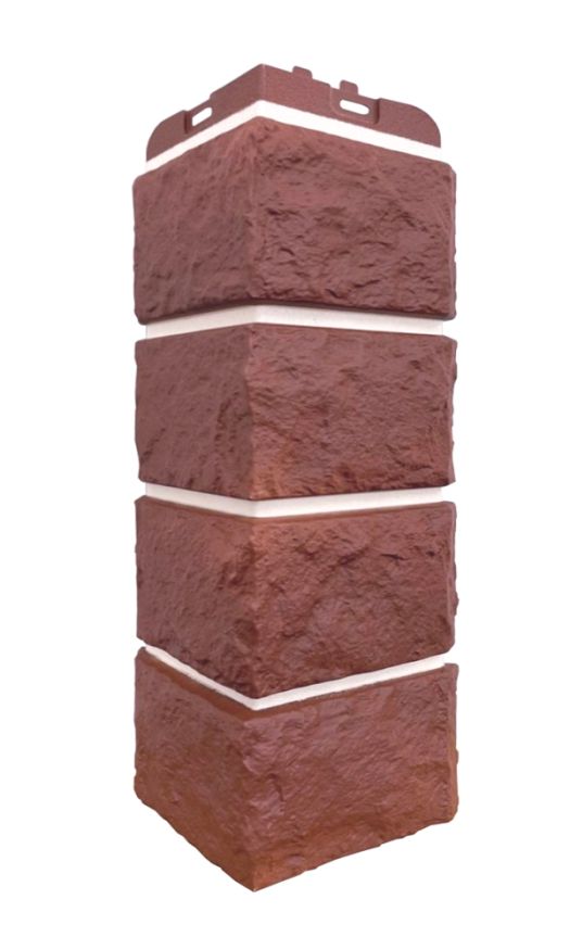 Угол наружный Grand Line, Колотый Камень Design Plus, Корица (белый шов) купить в Барнауле