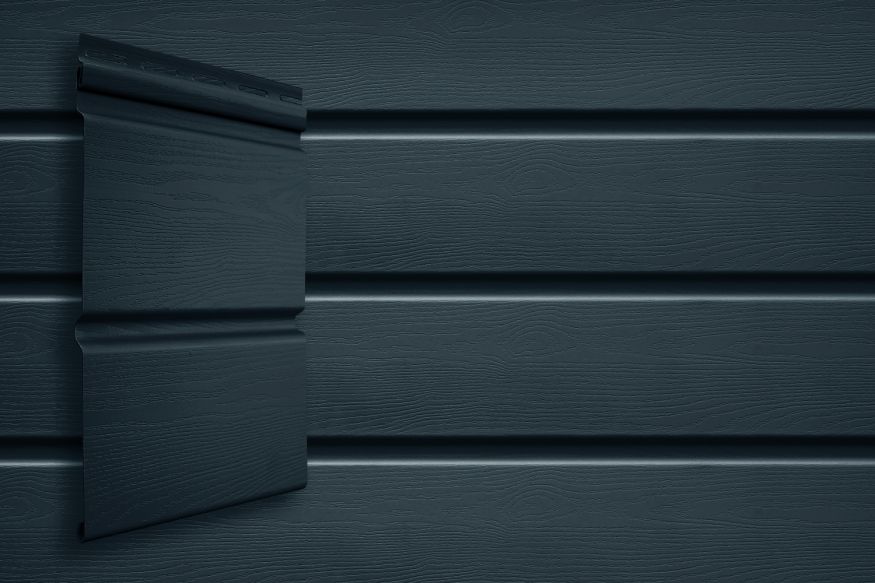 Виниловый сайдинг Grand Line Double-брус Цвет Графит купить в Барнауле