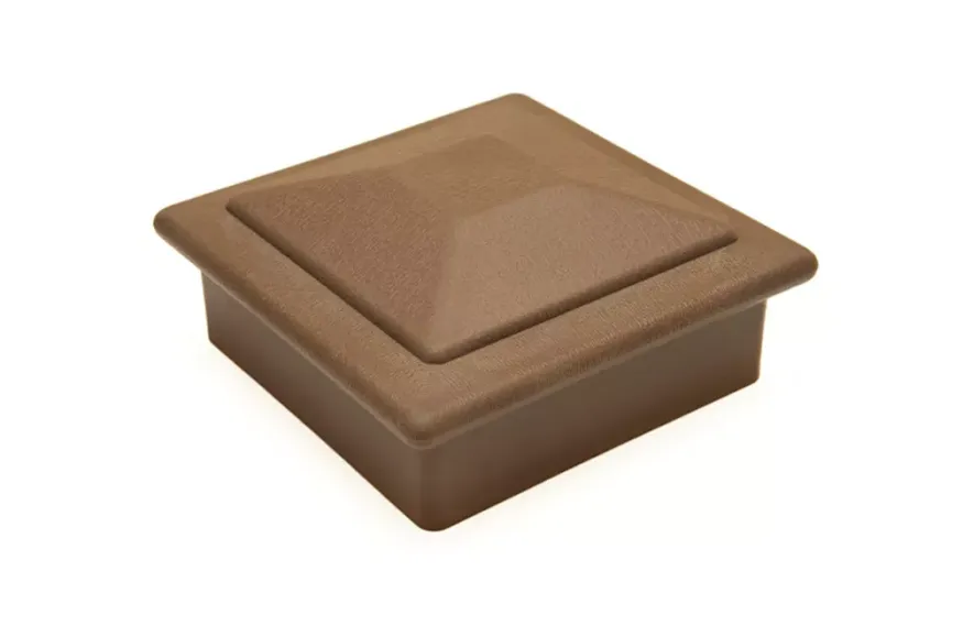 Крышка верхняя фигурная ПВХ для столба 100х100 Deckart Шоколад купить в Барнауле