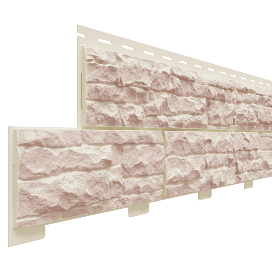 Фасадная панель Доломит, Скалистый риф Люкс, Жемчуг купить в Барнауле