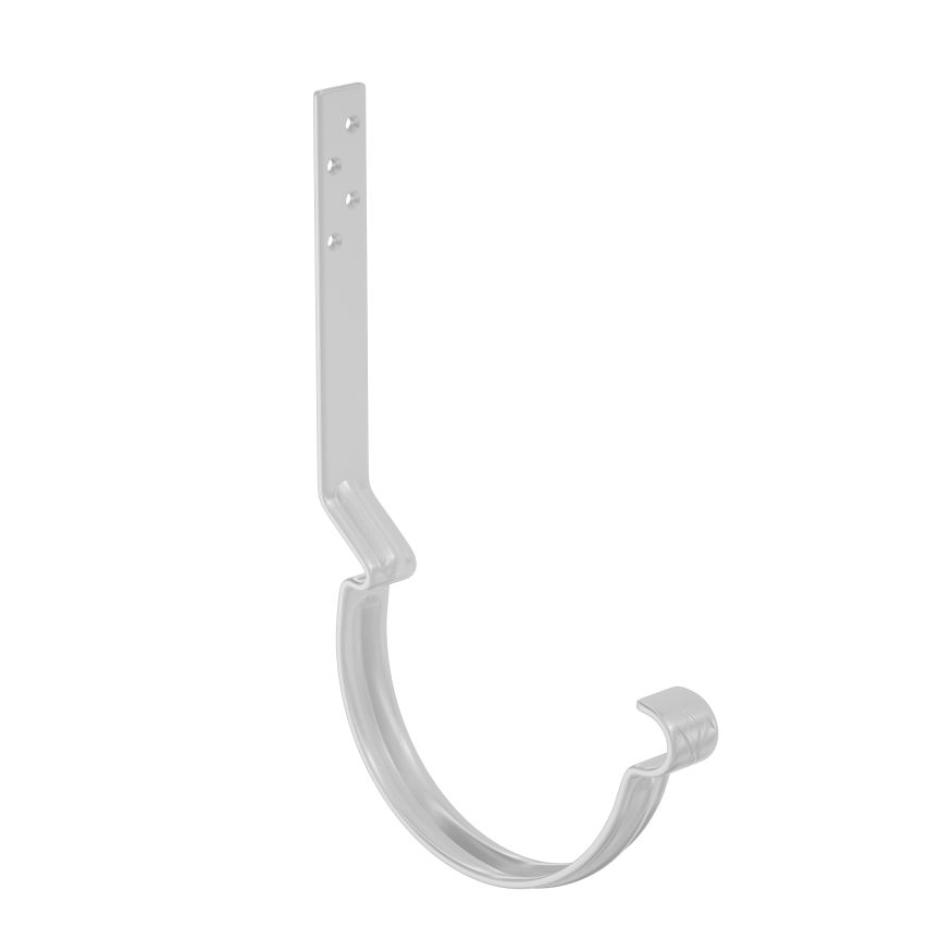 Крюк длинный усиленный модернизированный с комплектом крепления Aquasystem, PU MATT, RAL 9003 Белый 125/90 купить в Барнауле