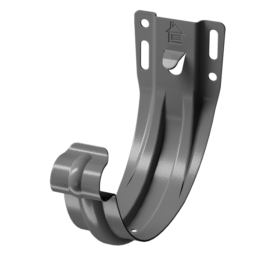Кронштейн карнизный для желоба Docke Stal Premium, графитовый, штампованный купить в Барнауле