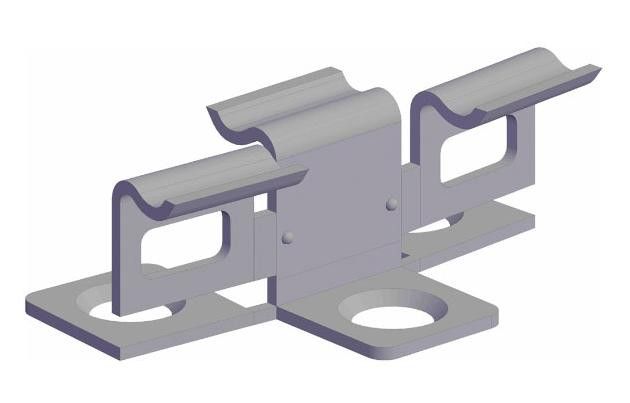 Промежуточный кляймер KRONEX № 7 для металлического каркаса и лаг ДПК (упаковка 100 шт) купить в Барнауле