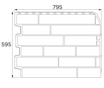 Фасадная панель FineBer Скол, Дымчатый