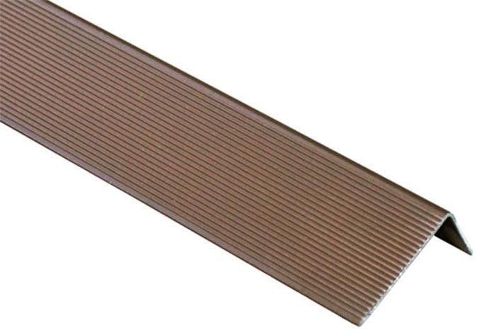 Угол алюминиевый завершающий KRONEX 51,5x30x3000 мм, коричневый купить в Барнауле