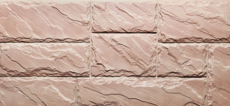 Фасадные панели Fineber, Крупноформатный камень, Цвет терракота. купить в Барнауле