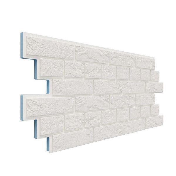Фасадная термопанель Доломит Венецианский кирпич 20мм, Белоснежный купить в Барнауле