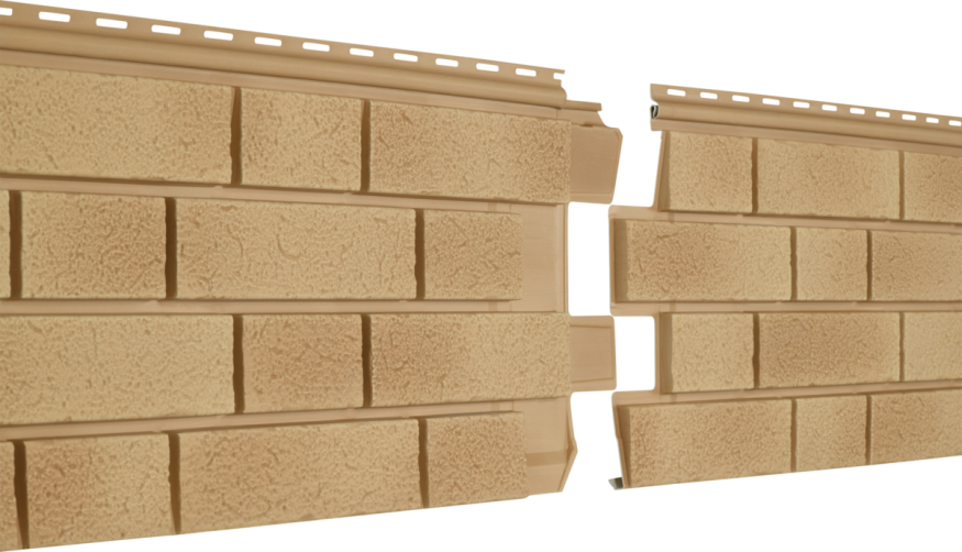 Фасадная панель Ю-пласт Стоун Хаус S-Lock Клинкер Балтик, Светлая медь купить в Барнауле