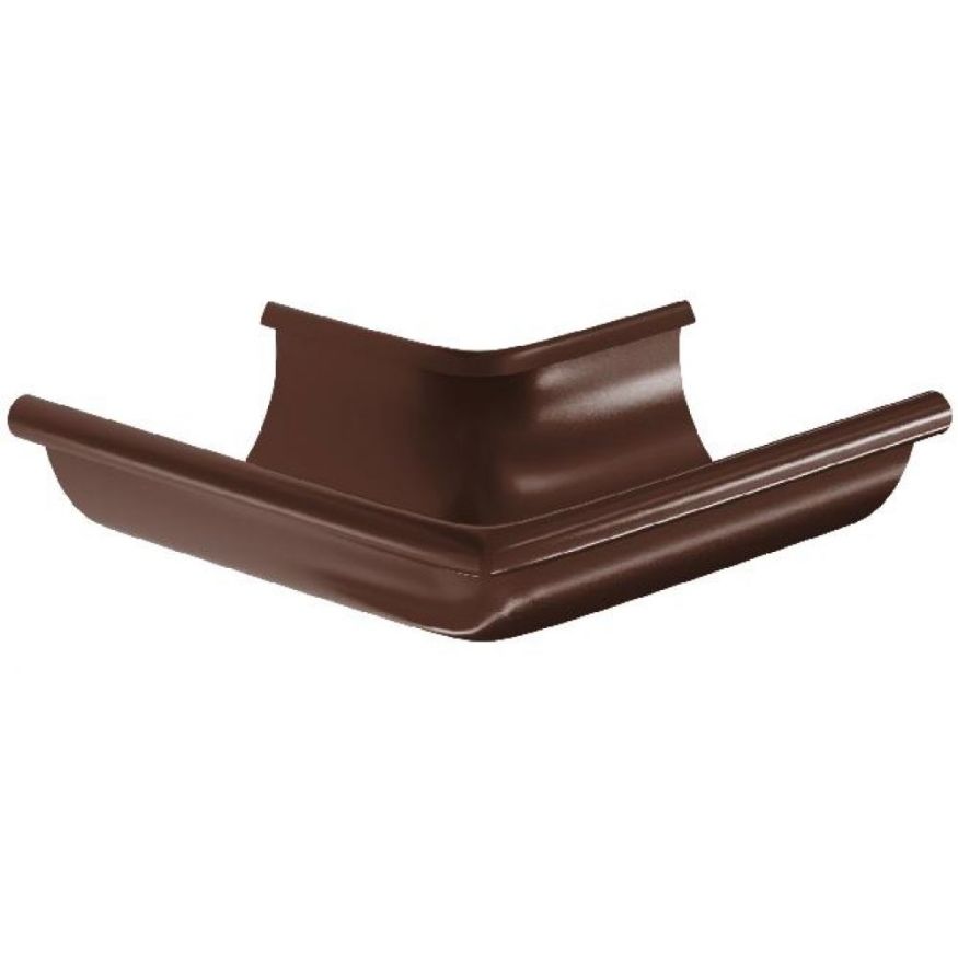 Угол желоба наружный 90° Aquasystem, цвет коричневый RAL 8017, размер 125/90. купить в Барнауле
