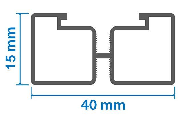 Алюминиевая опорная лага KRONEX Slim 40x15x3000 мм купить в Барнауле