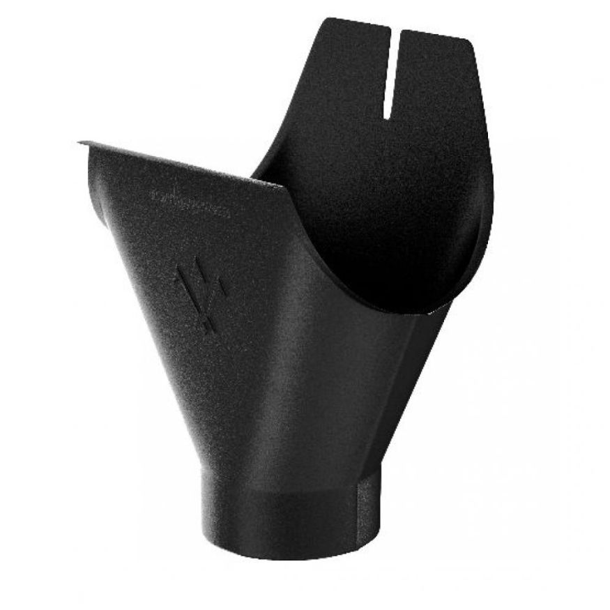 Воронка желоба Aquasystem, цвет RAL 9005 Черный, размер 125/90. купить в Барнауле