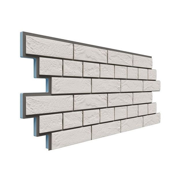 Фасадная термопанель Доломит Венецианский кирпич 20мм, Белый купить в Барнауле