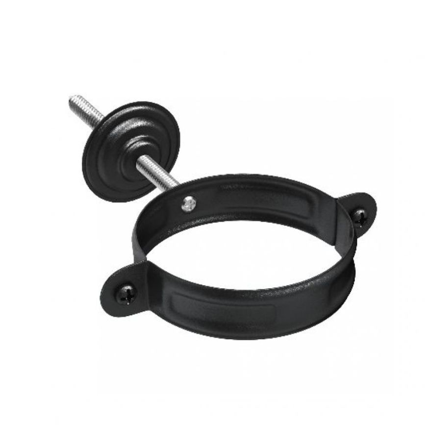 Комплект креплений для трубы Aquasystem, RAL 9005 Черный 125/90 купить в Барнауле