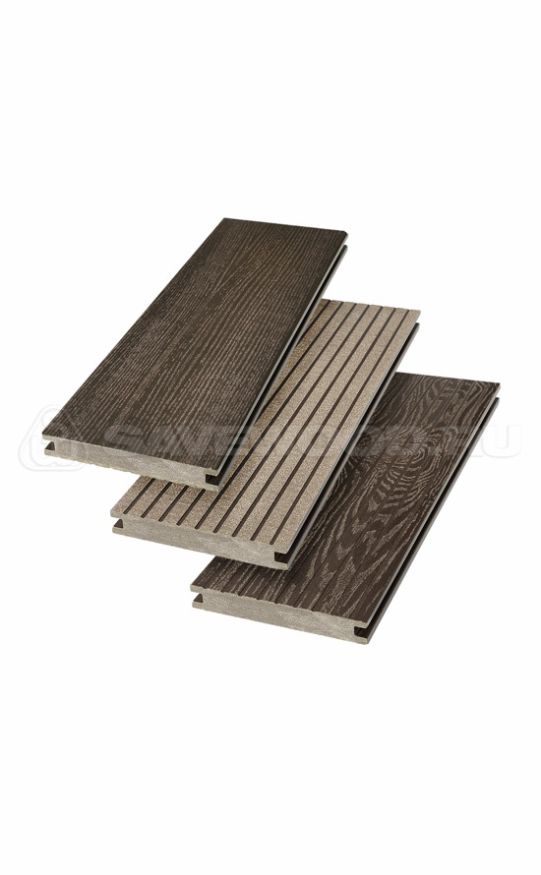 Террасная доска ДПК SaveWood, SW Fraxinus (R), Темно-коричневый купить в Барнауле