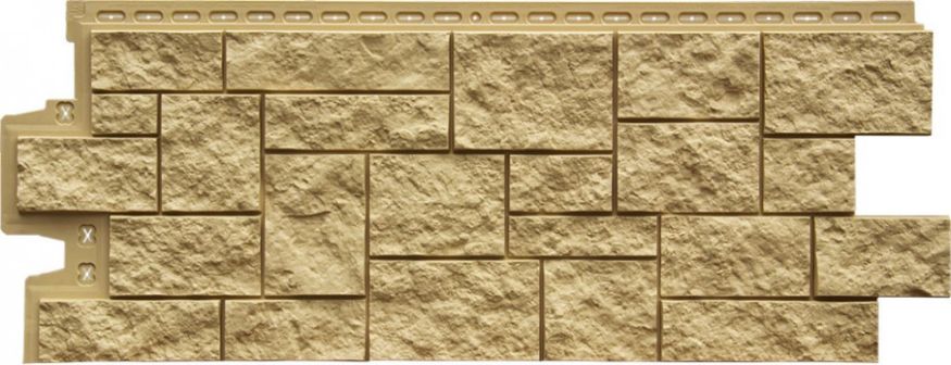 Фасадная панель Grand Line, Дикий камень Classic, Песочный купить в Барнауле