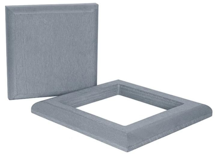 Комплект крышка и юбка ДПК для столба Polivan DENPASAR серого цвета купить в Барнауле