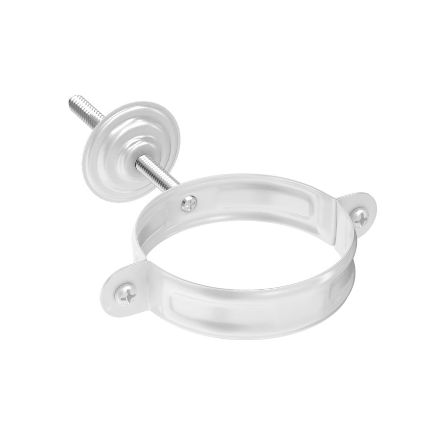 Хомут с комплектом крепления Aquasystem, PU MATT, RAL 9003 Белый 150/100 купить в Барнауле