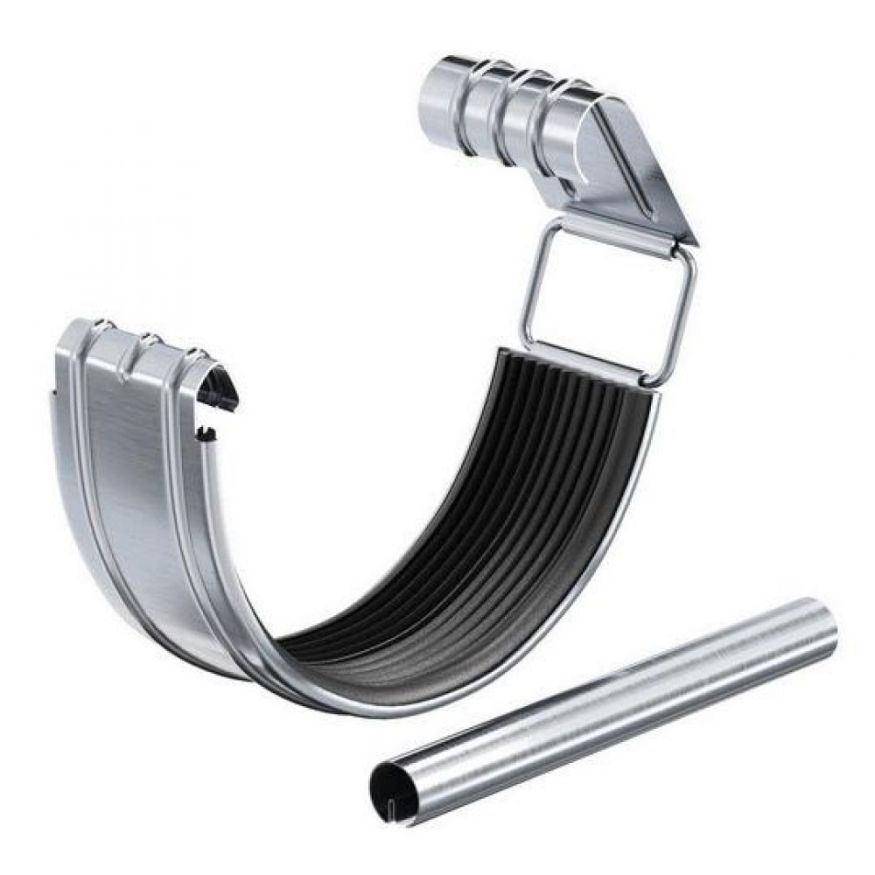 Соединительный элемент желоба с резиновым уплотнителем Aquasystem, оцинкованный 125/90 купить в Барнауле