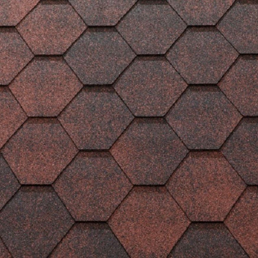 Гибкая черепица KATEPAL JAZZY красного цвета купить в Барнауле