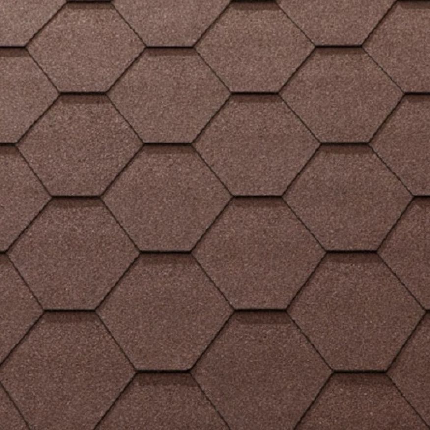 Гибкая черепица KATEPAL KL коричневого цвета купить в Барнауле