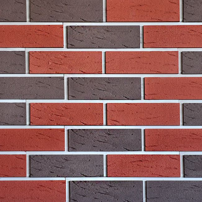 Кирпичная фасадная плитка Кирисс Фасад, Трехцветный клинкерный кирпич №1 купить в Барнауле