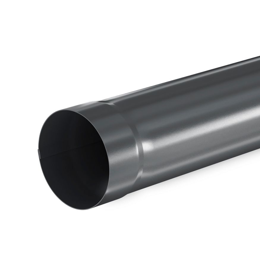 Труба водосточная 1000мм Aquasystem, PU MATT, RAL 7024 Тёмно-серый 125/90 купить в Барнауле