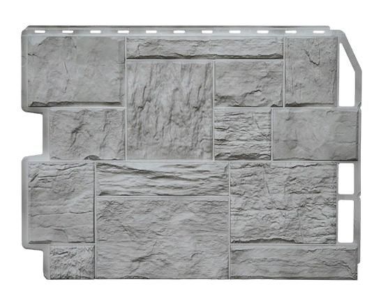 Фасадная панель Фасайдинг Дачный Туф 3D Светло-серый цвет купить в Барнауле