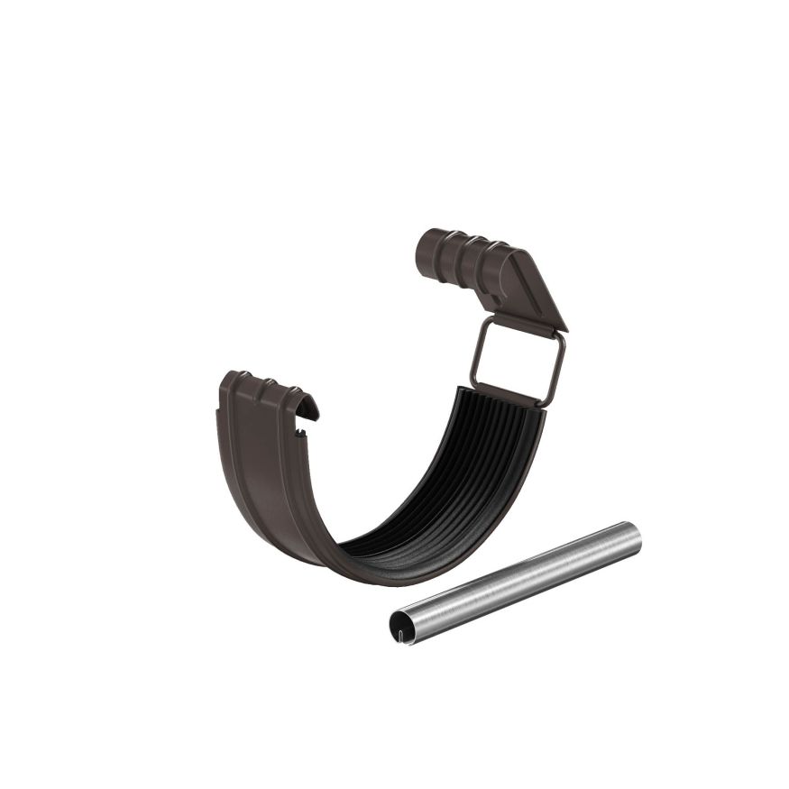 Соединитель желоба в комплекте Aquasystem, PU MATT, RAL 8017 Темно Коричневый 125/90 купить в Барнауле