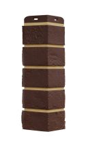 Угол наружный Grand Line, Состаренный кирпич Design Plus, Каштан (Песочный шов)