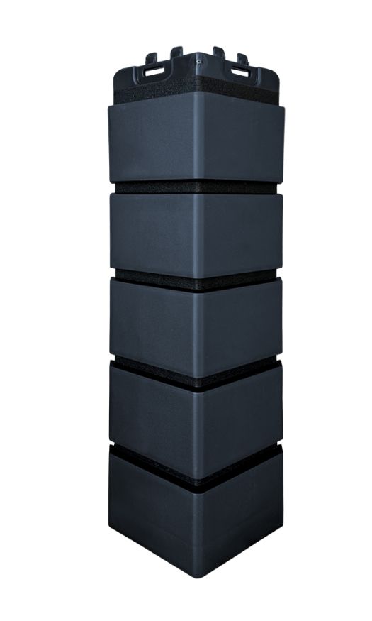 Угол наружный Grand Line, Клинкерный кирпич Design, Графит, шов RAL 9005 купить в Барнауле
