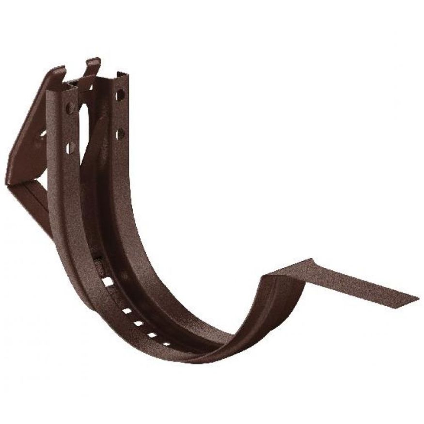 Короткий регулируемый крюк для крепления желоба Aquasystem, коричневый матовый RAL 8017, 125/90. купить в Барнауле