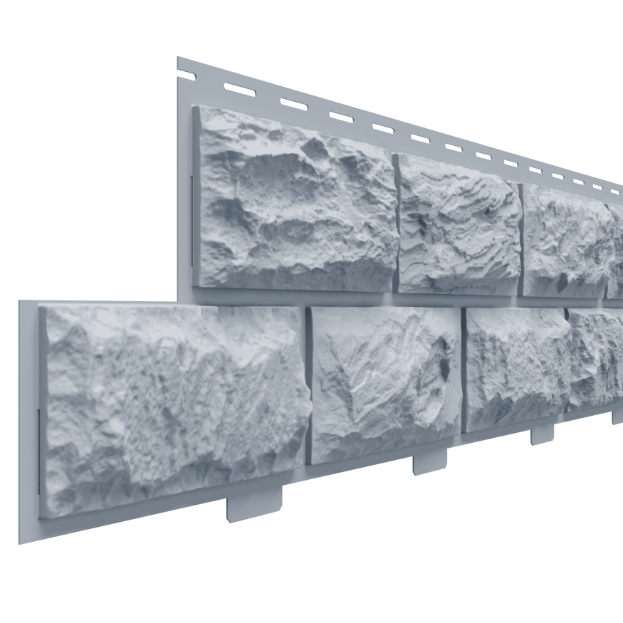 Фасадная панель Доломит, Альпийский, Серо-голубой вариант. купить в Барнауле