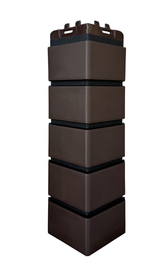 Угол наружный Grand Line, Клинкерный кирпич Design, Шоколадный, шов RAL 9005  купить в Барнауле