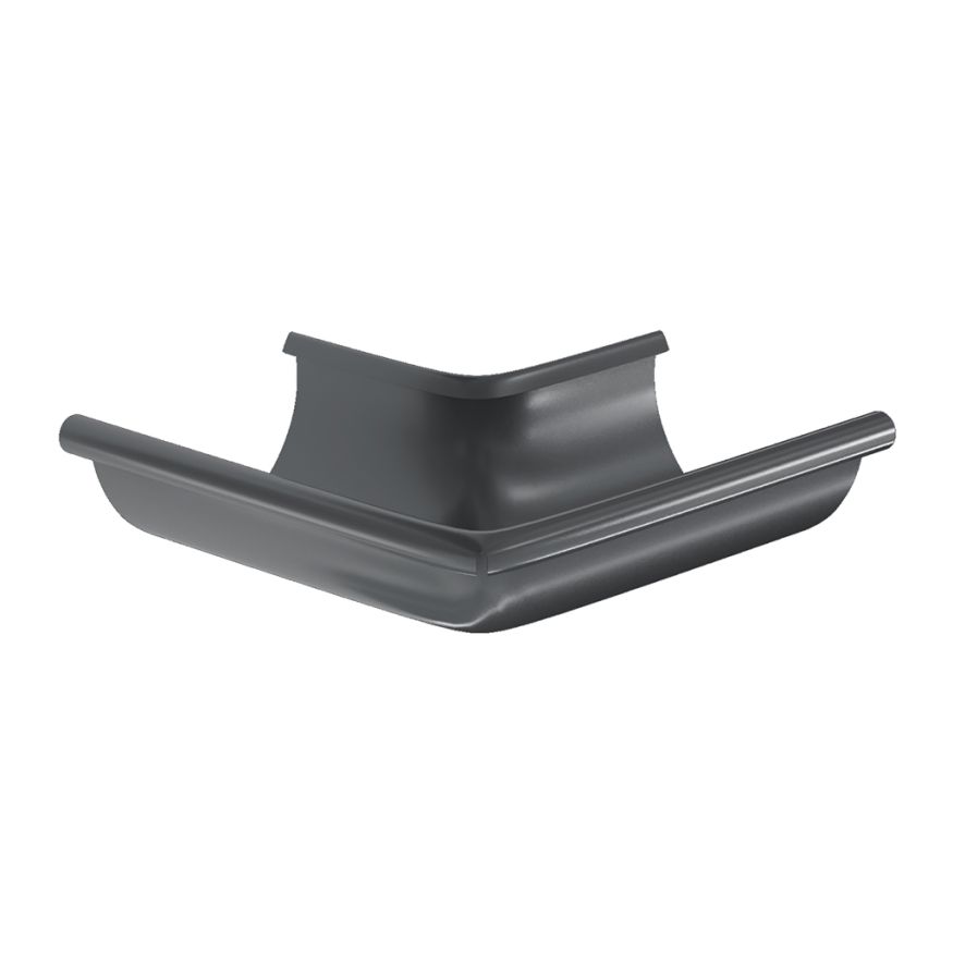 Угол желоба наружный Aquasystem, PU MATT, RAL 7024 Тёмно-серый 150/100 купить в Барнауле