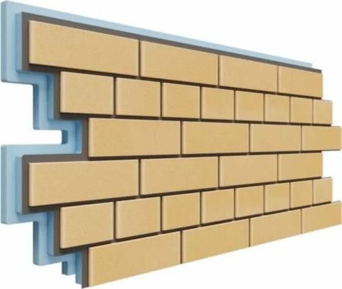 Фасадная термопанель Доломит Кирпич 40 мм, Желтый купить в Барнауле