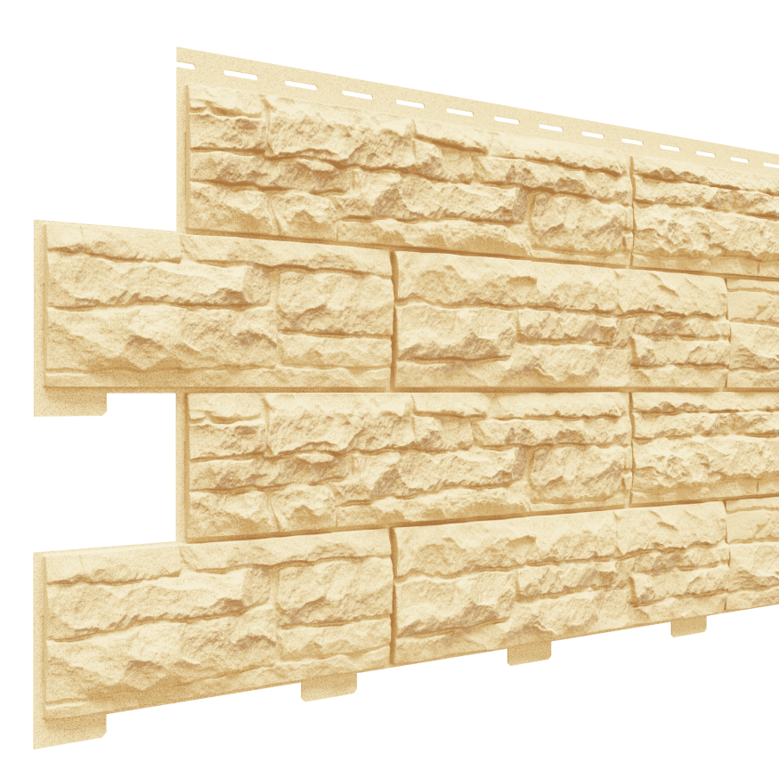 Фасадные панели Доломит, Скалистый риф премиум, Карри. купить в Барнауле