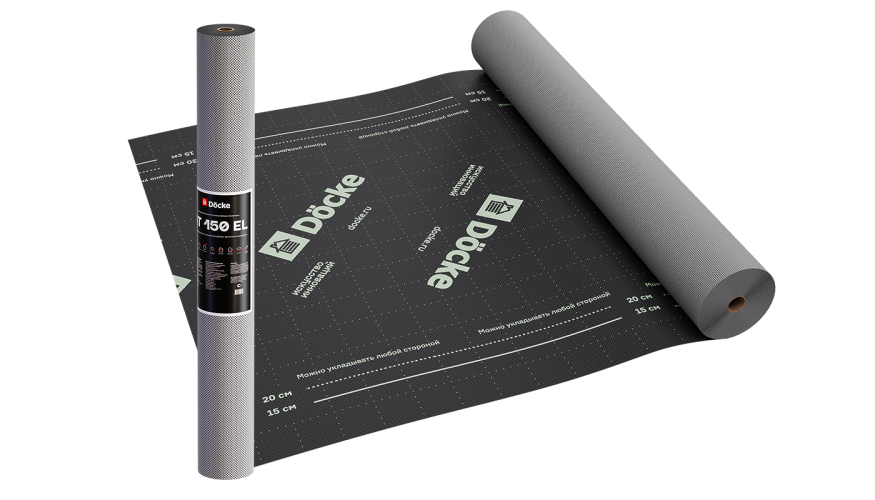 Супердиффузионная мембрана АT 150 EL трёхслойная, универсальная с клеевой полосой Docke купить в Барнауле