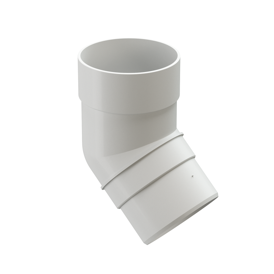 Колено 45˚ для водостока Docke Premium, цвет Пломбир. купить в Барнауле