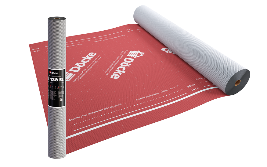 Супердиффузионная мембрана АT 130 EL трёхслойная, универсальная с клеевой полосой Docke купить в Барнауле