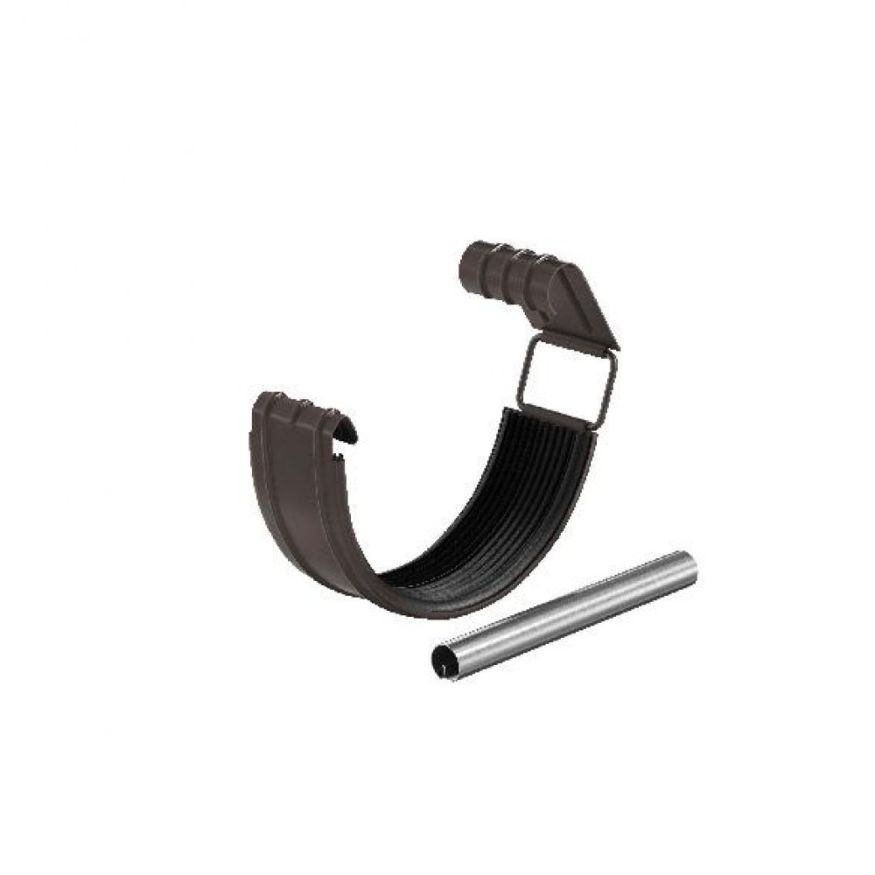 Соединитель водосточного желоба с резиновым уплотнителем Aquasystem RR 32, тёмно-коричневый, 125/90 купить в Барнауле