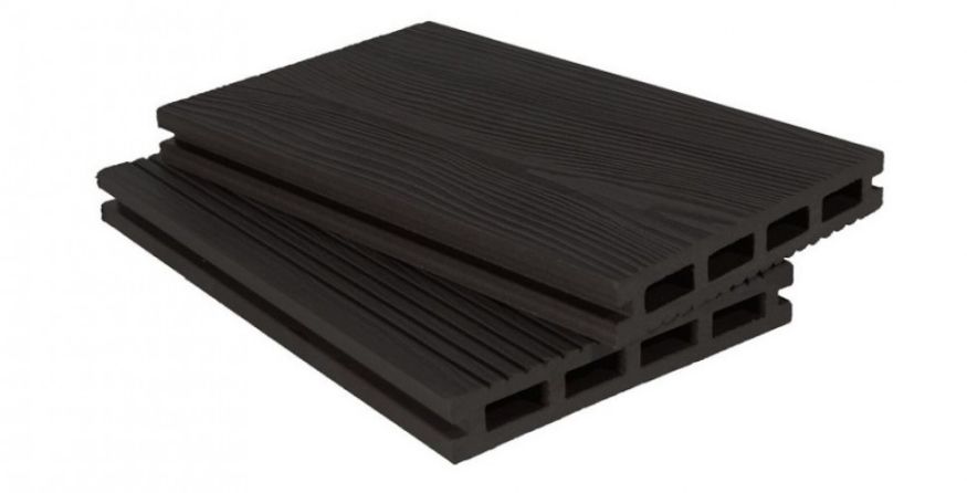 Террасная доска ДПК 3D Ай-Техпласт в цвете графит купить в Барнауле