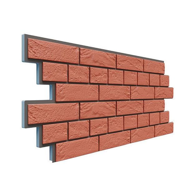 Фасадная термопанель Доломит Венецианский кирпич 20мм, Красный купить в Барнауле