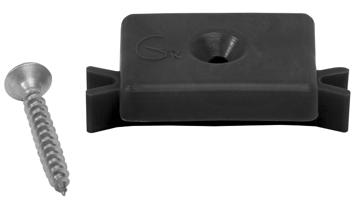 Пластиковая клипса с саморезом для шовного монтажа Grinder 5 мм, черная. купить в Барнауле