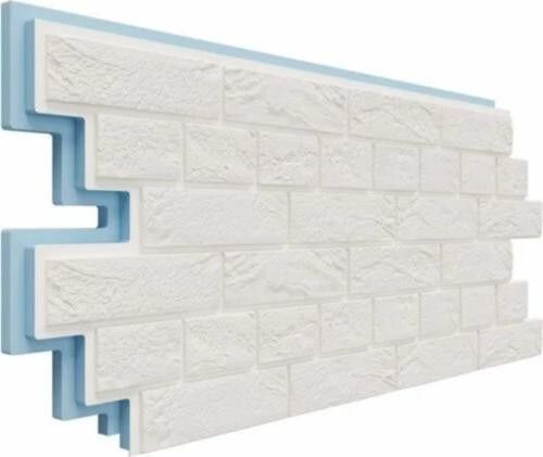 Фасадная термопанель Доломит Венецианский Кирпич 40 мм, Белоснежный купить в Барнауле