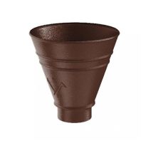 Водосборная воронка круглая Aquasystem, RAL 8017, коричневая матовая, 150/100.