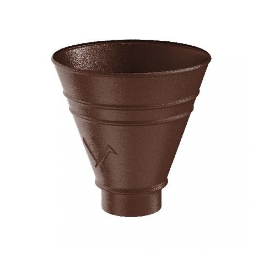 Водосборная воронка круглая Aquasystem, RAL 8017, коричневая матовая, 150/100. купить в Барнауле