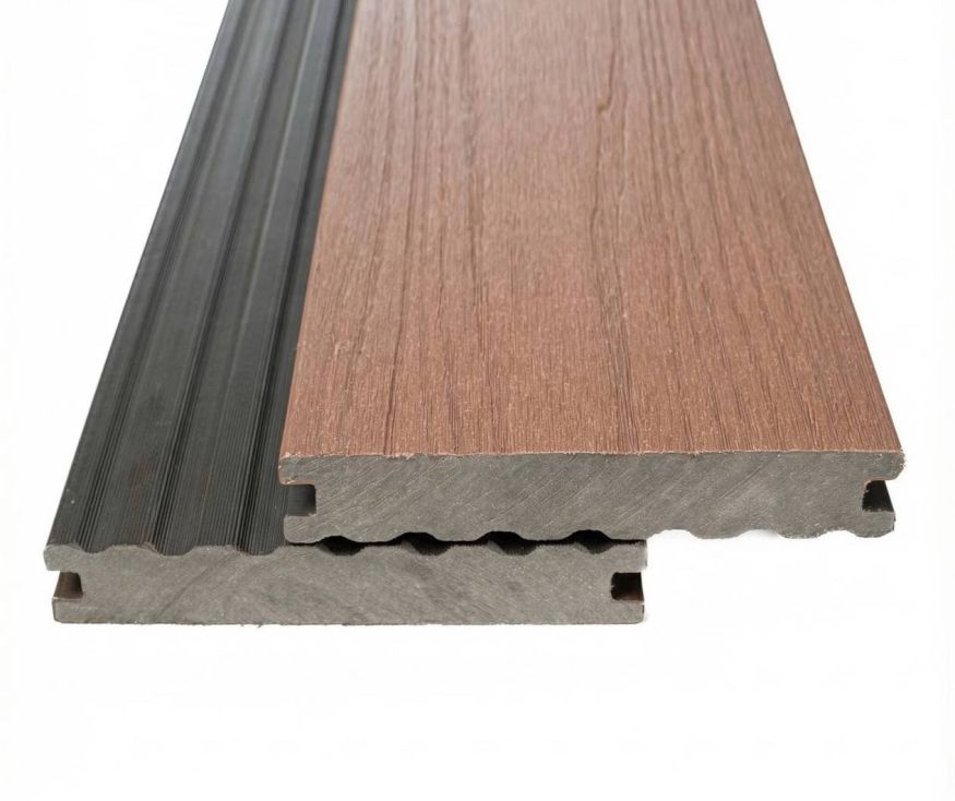 Террасная доска Экодекинг Скай коэкструзия полнотелая, Тик купить в Барнауле