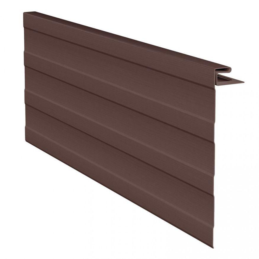 Коричневая J-фаска (ветровая, карнизная планка) для сайдинга купить в Барнауле